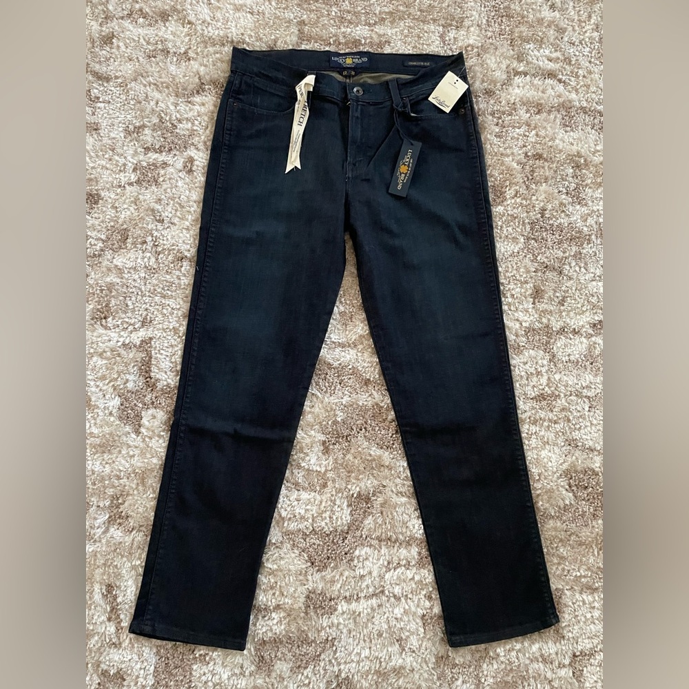 NWT Lucky Brand Women’s Charlotte Rail Dark Blue Slim Jeans